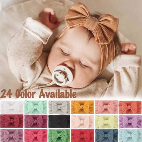 Dalrosia Baby Nylon Headbands Hair Bows Elastics Handmade Hair Accessories for Baby Girls Babies Newborn Infant Toddler 0-3 0-6 6-12 Months