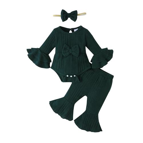 SUNNY PIGGY Baby Girl Clothes Infant Newborn Outfits Romper 0-18 Month Toddler Girls’ Clothing Pant Set