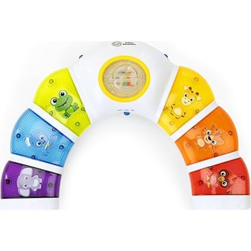 Baby Einstein Glow & Discover Light Bar Musical Toy, Activity Station, Sitting Up and Tummy Time Toy, Color and Animal Learning Toy, Infant Ages 3 Months+