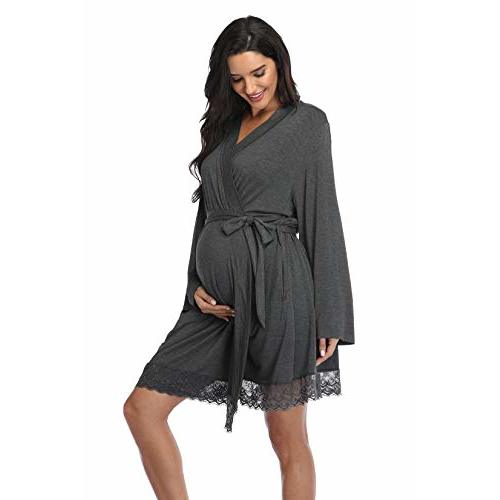 Maternity Robes for Women - Hospital Labor Delivery Robes - Pregnancy Nursing Sleepwear