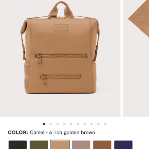 Indi Diaper Backpack in Camel, large