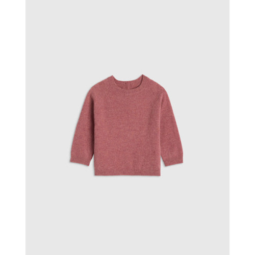 Mongolian Cashmere Crewneck Sweater - Baby in Minimal Pink