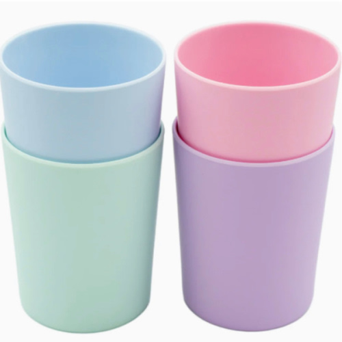 WeeSprout | Bamboo Kids Cups Eco Friendly Drinking Cups | Set of 4 | Pastel