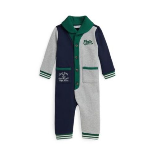 Baby Boys Color Blocked Fleece Coverall
