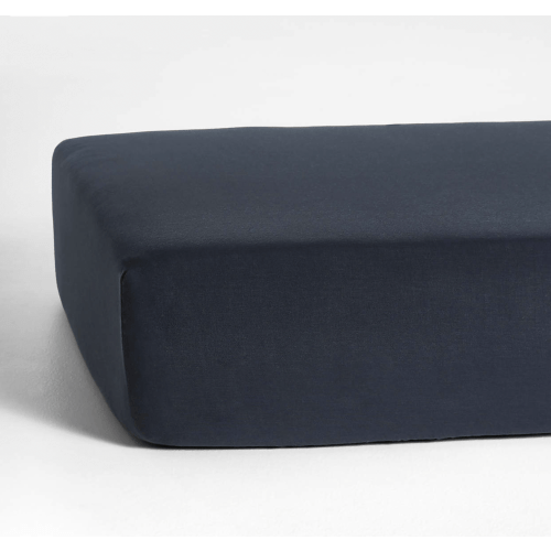 Supersoft Midnight Navy Blue 100% Organic Cotton Gauze Baby Crib Fitted Sheet