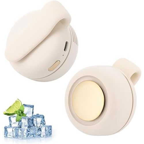 Portable Silent Mini Bladeless Electric Fan,Mini Whirlwind Fan for Waist Clip Fan(3-Speed),Hands-Free Neck Fan suitable for Outdoor & Travel & Office,Travel Accessories (White)