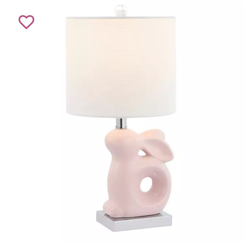 SAFAVIEH Pink Ceramic Bunny Kids Table Lamp | Kirklands Home