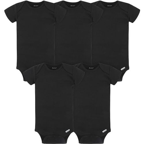 Gerber baby-girls 5-pack Solid Onesies Bodysuits