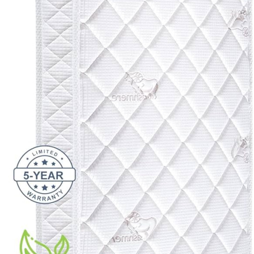 Premium Crib & Toddler Mattress,100% Knitted Fabric, Premium Fleece Surface-Hypoallergenic, 5" Thick Firm Soft Crib Mattress, Non-Toxic - Fits Standard Cribs & Toddler Beds