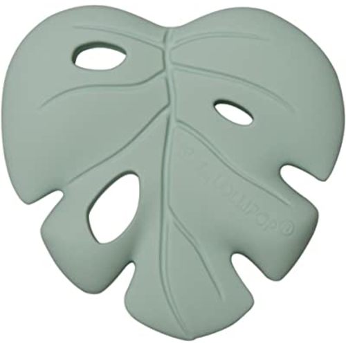 Loulou Lollipop Silicone Teether for Teething Baby Boy and Girl - Monstera Seafoam