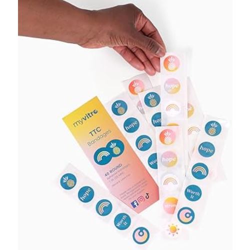 MyVitro Rainbow Pineapple Bandages | Perfect for IVF Shots | 40 Count