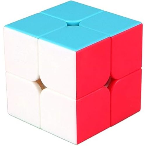 TANCH QIYI Speed Cube 2X2X2 No Stickers Magic Cube Puzzle Toy for Kids & Adults (Colorful)…
