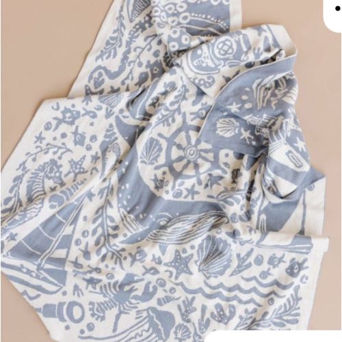 Organic Cotton Blanket, Nautical - The Blueberry Hill Bath & Body | Maisonette