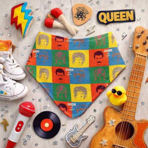 Queen Freddie Mercury Baby Bandana Bib - Rock n Roll Music Gift