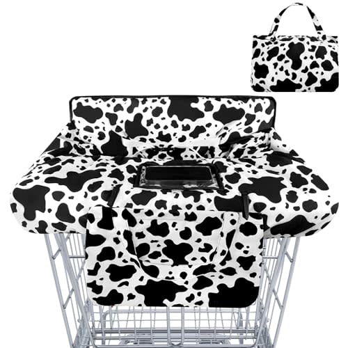 Shopping Cart Cover for Baby 2-in-1 High Chair Cover with Safety Harness | Multifunctional Dark Cart Covers for Babies Soft Padded Grocery Cart Cover for Baby Boy Girl