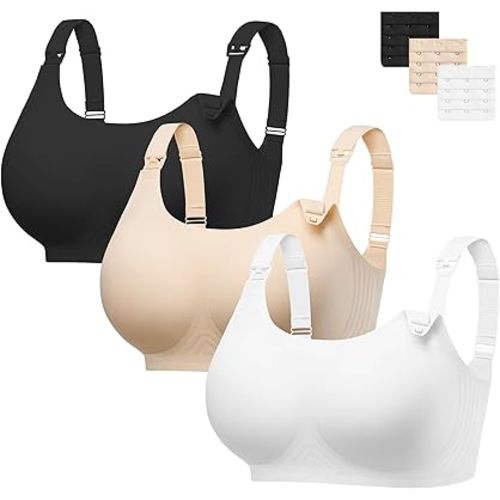 Women Nursing Bras for Breastfeeding Wireless Seamless Push Up Bralettes