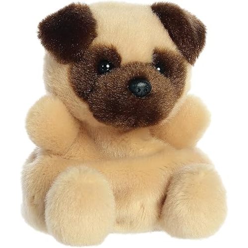 Aurora® Adorable Palm Pals™ Frankie Pug™ Stuffed Animal - Fun Collectible Plush for Kids and Adult Collectors - Perfect for Decorating Rooms and Birthday Gifts - Brown 4.5 Inches