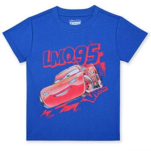Toddler Boys' Disney Cars Lightning McQueen Graphic T-Shirt - Blue 12M
