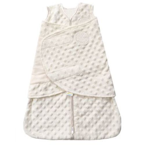 HALO Innovations Plush Dot Velboa Sleepsack Swaddle Wrap - Cream - S