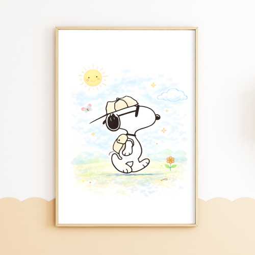 Snoopy Adventure Nursery Poster, Kids Room Wall Art, Snoopy Explorer Print, Summer Nursery Decor, Baby Shower Gift, Toddler Room Print