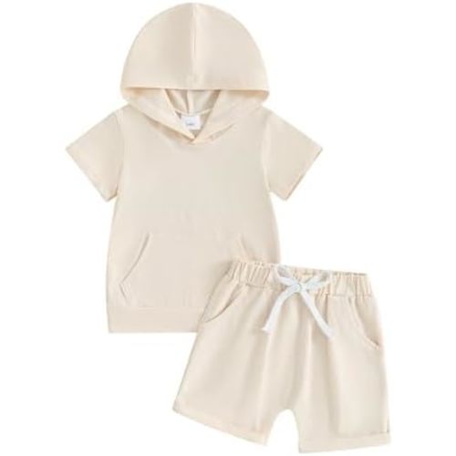 Toddler Baby Boy Summer Hooded Outfit Funny Contrast Short Shirt Shorts Infant Clothes Summer 6 12 18 Months 2T 3T