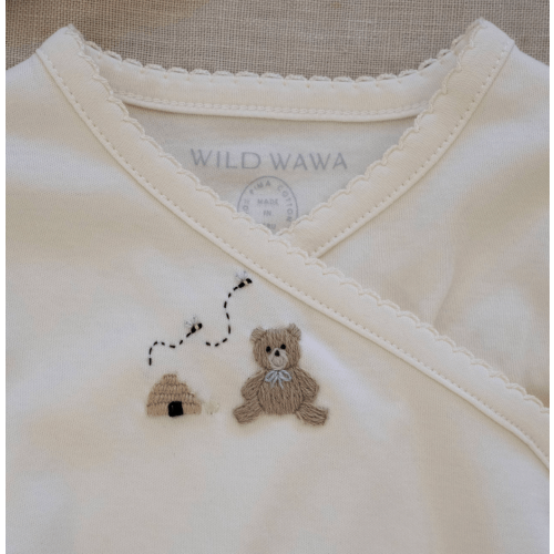 Pima Embroidered Bundle Set in Honey Bear – Wild Wawa
