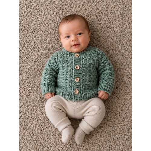 Hand knitted cardigan 0-3  months