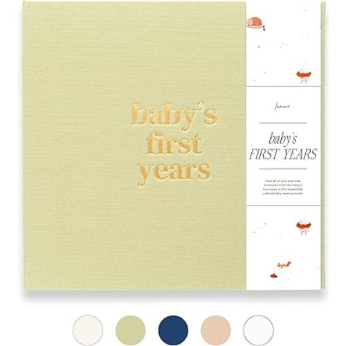 Lamare Baby First Year Book – Keepsake Baby Memory Book and Baby Scrapbook