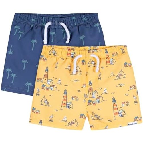 Gerber Baby & Toddler Boys 2-Pack Swim Trunks