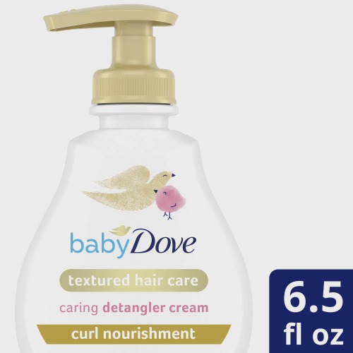 (2 pack) Baby Dove Curl Nourishment Curly Hair Detangling Cream, 6.5 oz