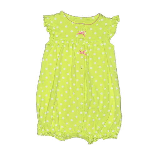 Simple Joys by Carter's 100% Cotton Green Short Sleeve Onesie Size 6-9 mo