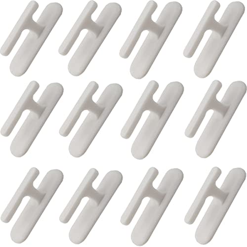 NSBELL 12PCS Blind Cord Twister Safety Blind Cord Hooks Adhesive Blind Cord Holder Window Blinds String Holder Child Proofing Blind Cord Wind Up Blind Cord Wrap Cleat for Home Office
