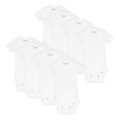 8-Pack Baby White Short-Sleeve Onesies® Bodysuits – Gerber Childrenswear
