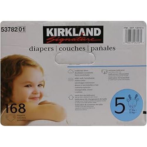 Kirkland Signature Diapers, Size 5 (168 Count)