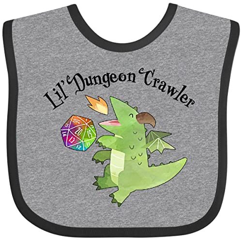 inktastic Lil' Dungeon Crawler- Cute Dragon Baby Bib