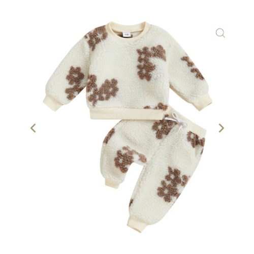 Neutral Florals Fleece Set