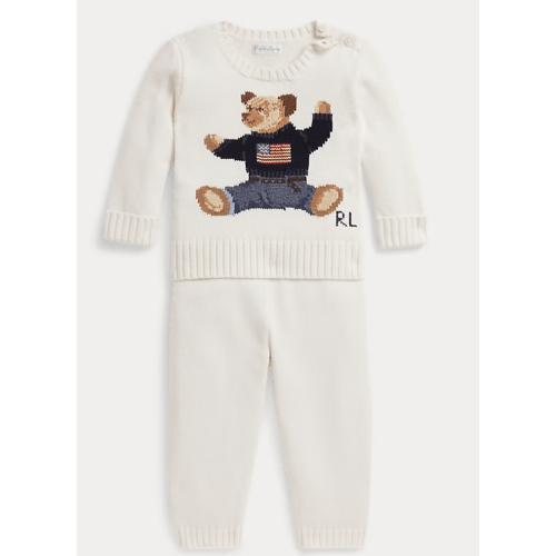Polo Bear Cotton Sweater & Pant Set
