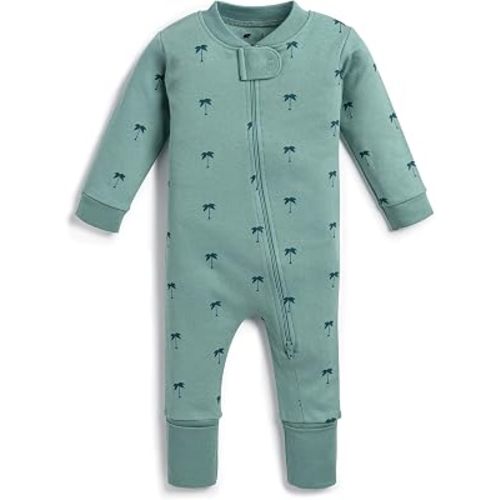 MONICA + ANDY One Piece Baby Pajamas, 100% Organic Baby Clothes for Girls and Boys, Sizes For Newborn and Infant
