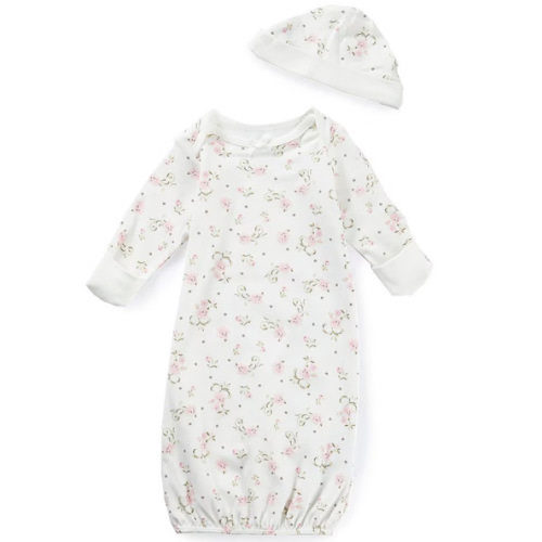 Little Me Baby Girls Newborn-3 Months Vintage Rose Gown & Hat Set | Dillard's