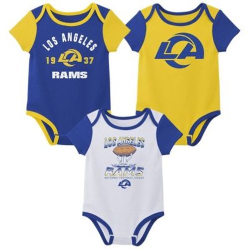 NFL Los Angeles Rams White Newest Fan 3pk Bodysuit - 12M