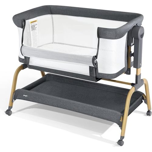3-in-1 Baby Bassinet, Bedside Sleeper & Rocking Bassinet, Full Mesh