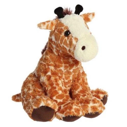 Aurora Medium Giraffe Cuddly Stuffed Animal Brown 12"