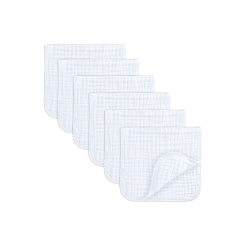 Muslin Burp Cloths - Pack of 6