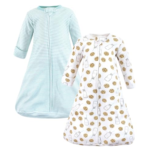 Hudson Baby Unisex Baby Cotton Long-Sleeve Wearable Sleeping Bag, Sack, Blanket
