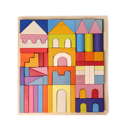 62 Pcs STAINED Large Castle Building Blocks Set