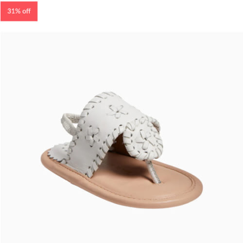 Baby Jacks Flat Sandal - White – Jack Rogers USA