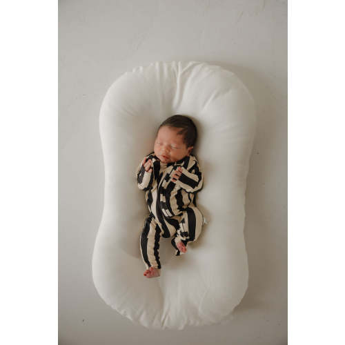 Bamboo Zip Pajamas | Midnight Stripe