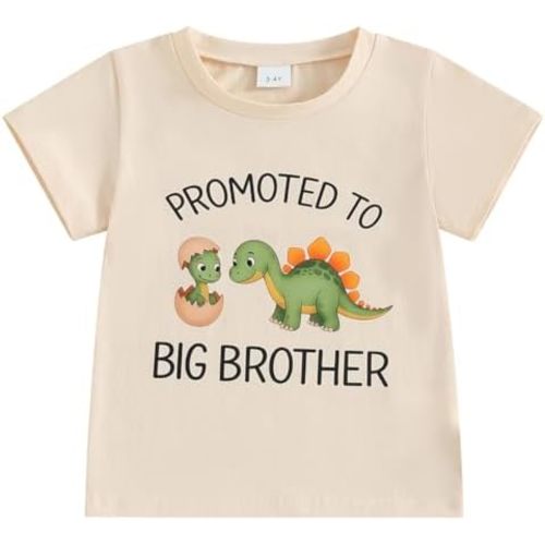 Big Brother Shirt for Toddler Baby Boy Promoted to Big Brother (2-3t) Announcement T-Shirt Kids Summer Short Sleeve Tee