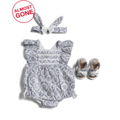 Newborn Girls Printed Bubble Romper Set | Kids & Baby | T.J.Maxx
