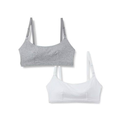 Amazon Essentials Women's Cotton Jersey Comfort Nursing Bra, Pack of 2